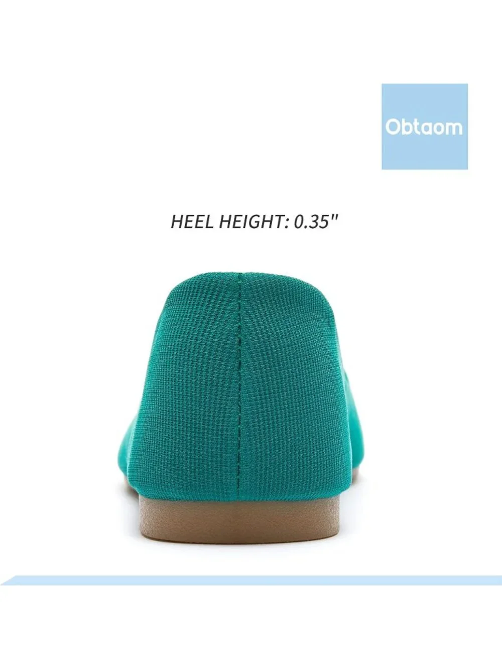 Women's Green Textile Round Toe Flat Shoes Slip on Dress Comfortable